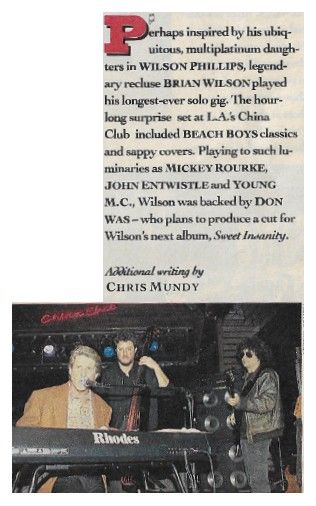 Wilson, Brian--Rob Wasserman--Don Was / Los Angeles, CA / 1991