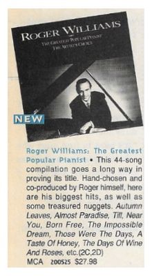 Williams, Roger / The Greatest Popular Pianist / 1992