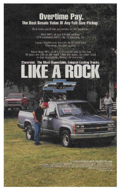 Chevrolet / Like a Rock: Overtime Pay / 1993