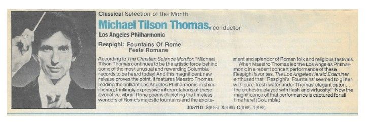 Thomas, Michael Tilson / Respighi: Fountains of Rome / 1980