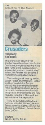 Crusaders, The / Rhapsody and Blues / 1980