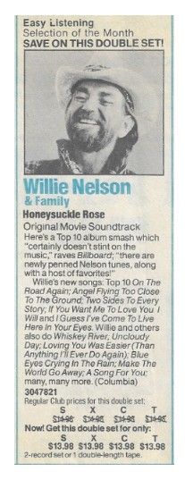 Nelson, Willie / Honeysuckle Rose / 1980
