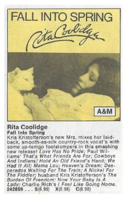 Coolidge, Rita / Fall Into Spring / 1974