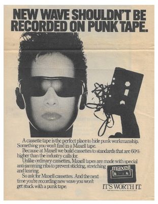 Maxell / New Wave Shouldn't Be Recorded on Punk Tape / 1982
