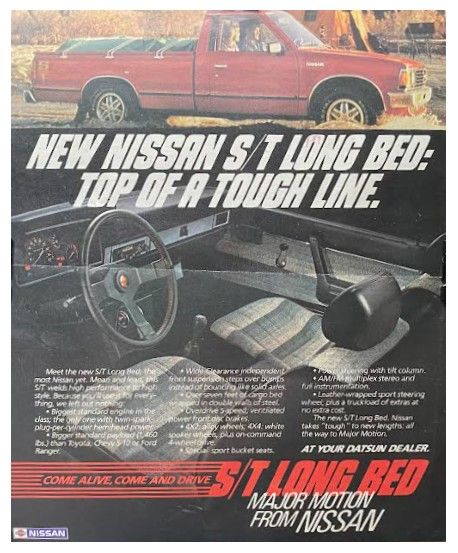 Nissan / New Nissan S/T Long Bed: Top of a Tough Line. / 1984