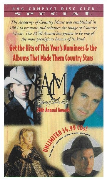BMG Compact Disc Club / ACM Awards / 1993