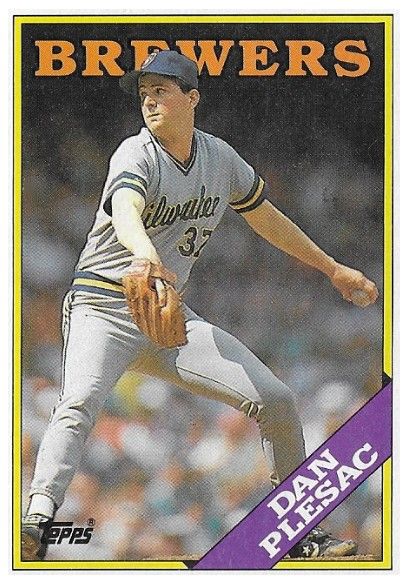 Plesac, Dan / 1988 Milwaukee Brewers / Topps #670