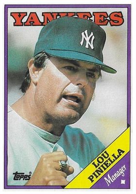 Piniella, Lou / 1988 New York Yankees / Topps #44