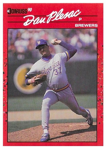 Plesac, Dan / 1990 Milwaukee Brewers / Donruss #175