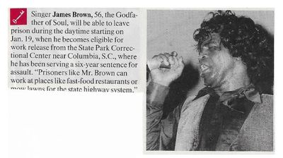 Brown, James / Will Be Able to Leave Prison / 1990