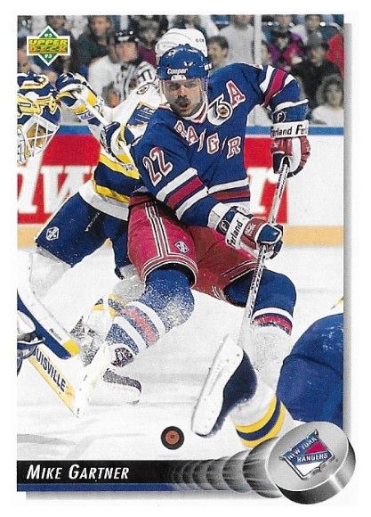 Gartner, Mike / 1992-93 New York Rangers / Upper Deck #126