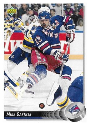Gartner, Mike / 1992-93 New York Rangers / Upper Deck #126