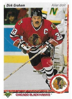 Graham, Dirk / 1990-91 Chicago Blackhawks / Upper Deck #131 - French