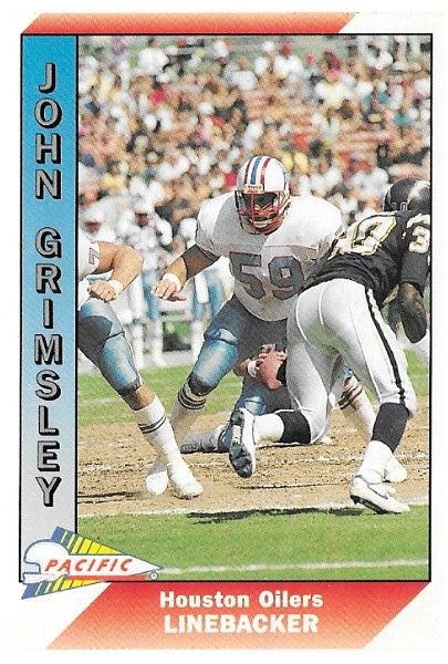 Grimsley, John / 1991 Houston Oilers / Pacific #186