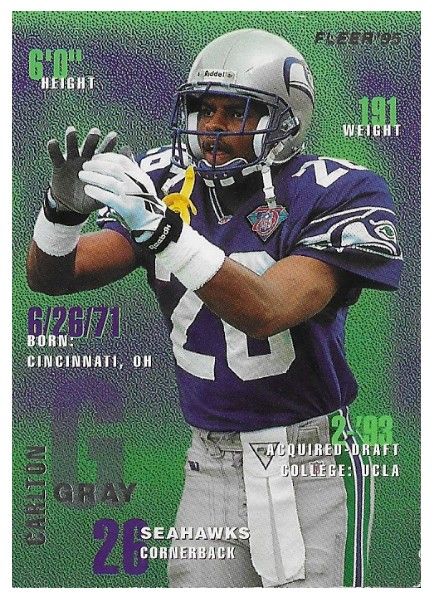 Gray, Carlton / 1995 Seattle Seahawks / Fleer #362