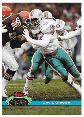 Griggs, David / 1991 Miami Dolphins / Stadium Club #330