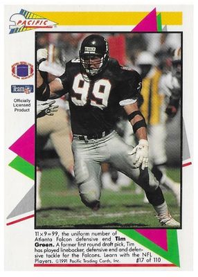 Green, Tim / 1991 Atlanta Falcons / Pacific #17