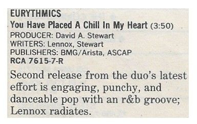 Eurythmics / You Have Placed a Chill in My Heart / 1988