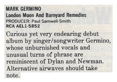 Germino, Mark / London Moon and Barnyard Remedies / 1986