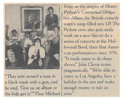 Monty Python / Give Us An Album / 1980