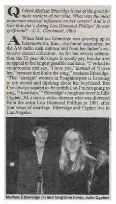 Etheridge, Melissa / Most Important Musical Influence / 1994