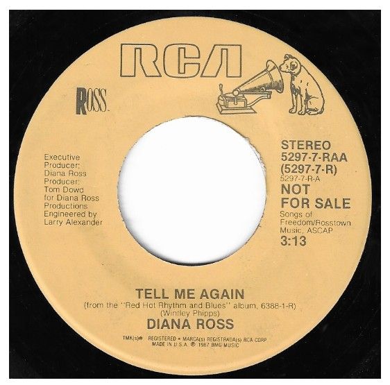 Ross, Diana / Tell Me Again / RCA 5297-7-RAA - Promo / 1987