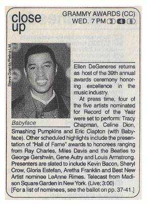 Babyface / Grammy Awards--Close Up / 1997