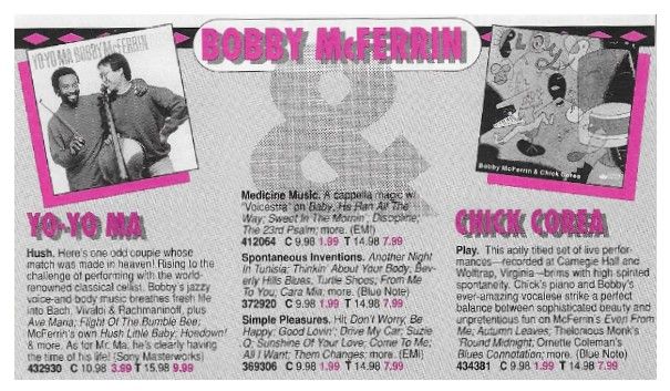 McFerrin, Bobby / Hush--with Yo-Yo Ma / 1992