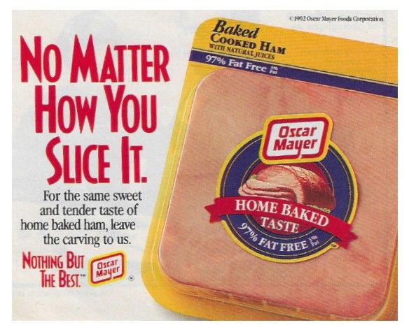Oscar Mayer / Baked Cooked Ham / 1992