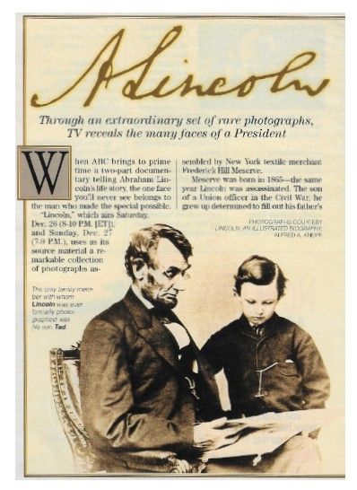 Lincoln, Abraham / TV Reveals the Many Faces of a President / 1992