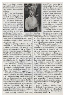 Lansbury, Angela / Almost an Oscar / 1992