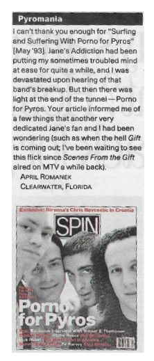 Porno For Pyros / Pyromania / 1993