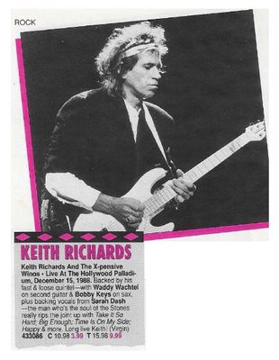 Richards, Keith / Live at the Hollywood Palladium, December 15, 1988