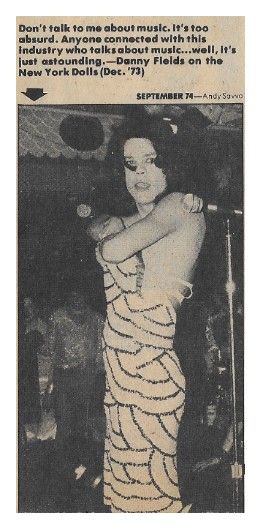 New York Dolls / David Johansen: Wearing Dress--Microphone Near / 1974