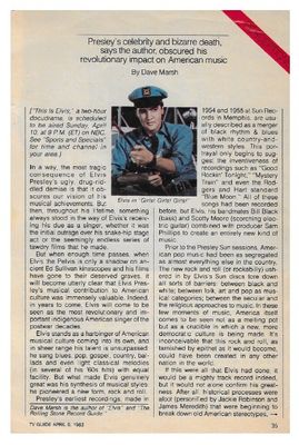 Presley, Elvis / Impact On American Music / 1983