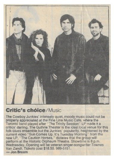 Cowboy Junkies / Critic's Choice / 1990