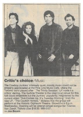 Cowboy Junkies / Critic's Choice / 1990