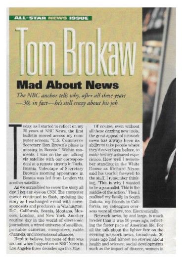 Brokaw, Tom / Mad About News / 1996