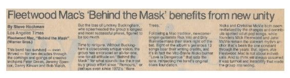 Fleetwood Mac / Behind the Mask / 1990