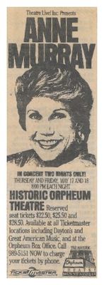 Murray, Anne / Historic Orpheum Theatre / 1990