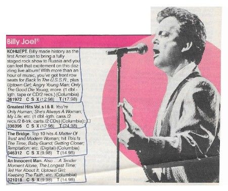 Joel, Billy / Kohuept / 1988