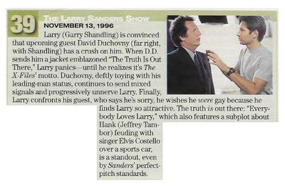 Shandling, Garry--David Duchovny / The Larry Sanders Show / 1996