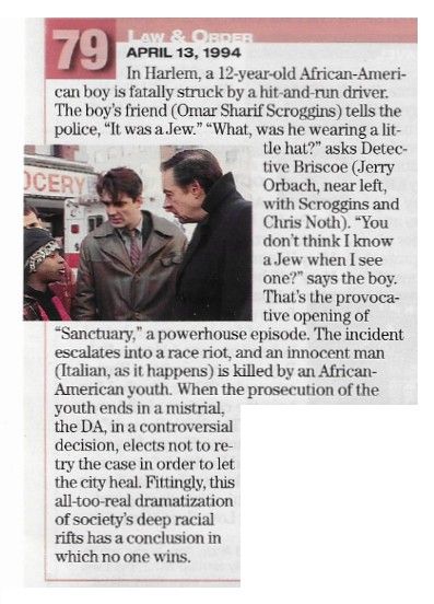Orbach, Jerry--Omar Sharif Scroggins--Chris Noth / Law + Order / 1994