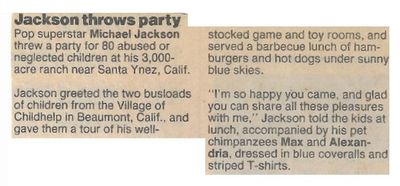 Jackson, Michael / Jackson Throws Party / 1990