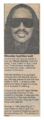 Wonder, Stevie / Wonder Battles Suit / 1990