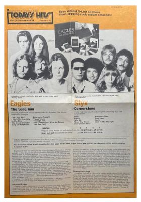 Eagles--Styx / The Long Run--Cornerstone / 1980