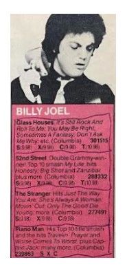 Joel, Billy / Glass Houses / 1980