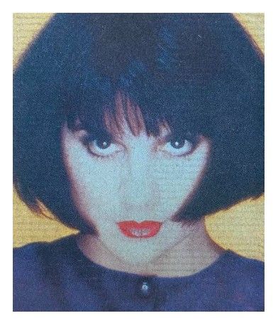 Ronstadt, Linda / Closeup--Yellow Background / 1989