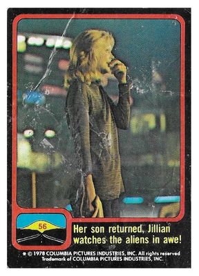 Close Encounters of the Third Kind / Her Son Returned, Jillian Watches the Aliens in Awe! / Topps #56