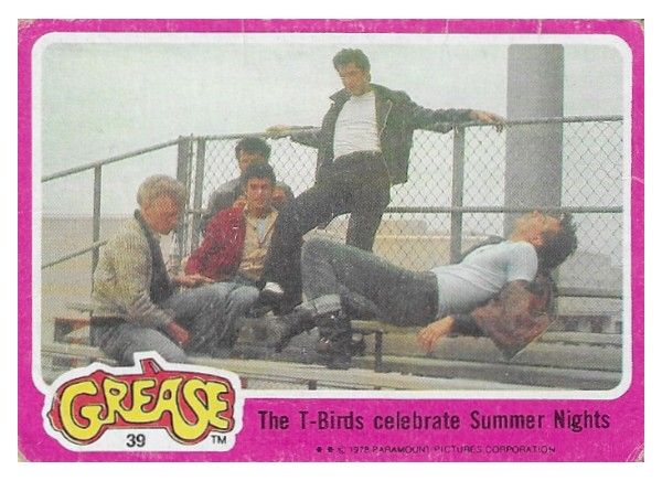 Grease / The T-Birds Celebrate Summer Nights / Topps #39 / 1978